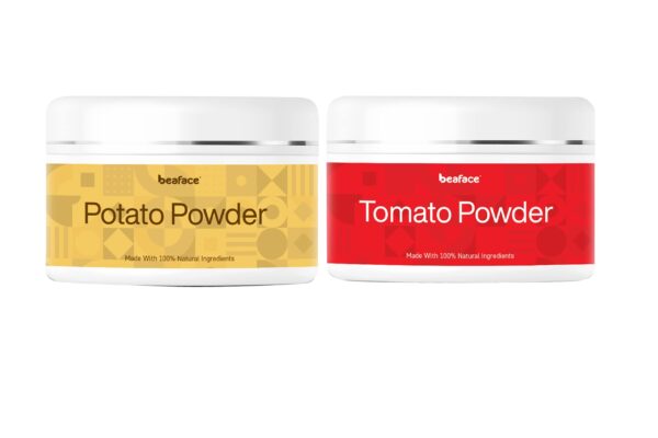 Beaface Combo Pack Potato Powder Dark patches -100gm Tomato Facial Powder Remove Dead skin - 100gm (Pack of 2)