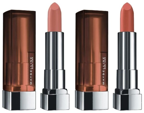 Maybelline New York Color Sensational Creamy Matte Lipstick, 657 Nude Nuance, 3.9G And Maybelline New York Color Sensational Creamy Matte Lipstick, 656 Clay Crush, 3.9G - Fast Shipping to USA & Canada