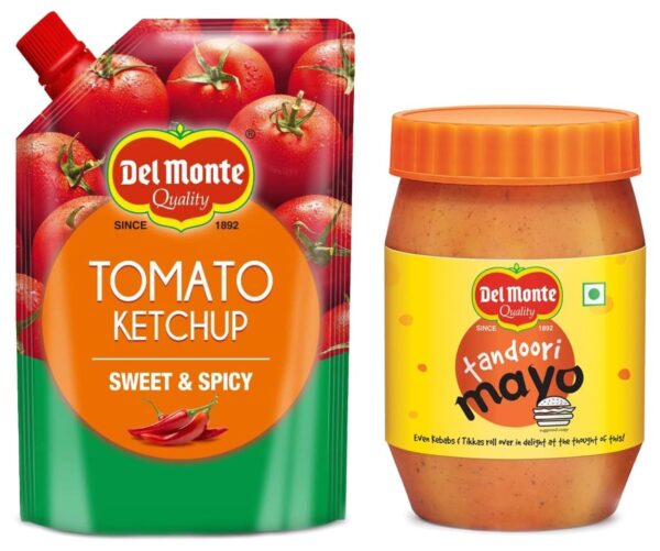 Del Monte Tomato Ketchup Sweet and Spicy Pouch, 950 g & Del Monte Tandoori Mayonnaise 285g