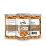 Berries And Nuts Premium California Almond Kernels | Badam, American Badam, California Almonds | 600 Grams | 3 Bottle of 200 Grams - Fast Shipping to USA & Canada
