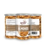 Berries And Nuts Premium California Almond Kernels | Badam, American Badam, California Almonds | 600 Grams | 3 Bottle of 200 Grams - Fast Shipping to USA & Canada