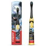 Colgate Batman Toothbrush For Kids, Battery Powered Electric Toothbrush, Age 3+, Kids Toothbrush With Extra Soft Bristles And Slim Handle, Includes Replaceable Batteries, Pack of 1 - Fast Shipping to USA & Canada