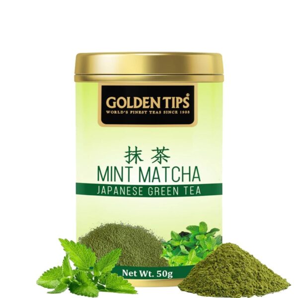 Golden Tips Healthy/ Natural and Organic Japanese Mint Matcha Green Tea Powder (50 Gram, 25 cups) - Fast Shipping to USA & Canada