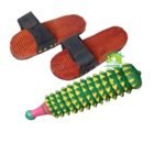 FA INDUSTRIES Wooden Relaxing Acupressure Foot/Feet Massager Slippers, Wooden karela massager (5 x 1 cm) (Set of 2) (Only Massager Manufacturering) - Fast Shipping to USA