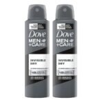 Dove Men+Care Invisible Dry Spray Antiperspirant Deodorant, Up To 48 hrs Protection From Sweat & Odour, Instantly Dry for Cleaner Feel & Leaves No White Marks or Stain, Soothes & Moisturises Skin, Warm, Oriental Scent, 250ml (Pack of 2) - Fast Shipping to USA & Canada