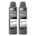 Dove Men+Care Invisible Dry Spray Antiperspirant Deodorant, Up To 48 hrs Protection From Sweat & Odour, Instantly Dry for Cleaner Feel & Leaves No White Marks or Stain, Soothes & Moisturises Skin, Warm, Oriental Scent, 250ml (Pack of 2) - Fast Shipping to USA & Canada