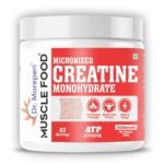 Dr. Morepen Muscle Food Creatine Monohydrate | Creatine Supplement for Lean Muscle Volumization, Strength & Energy - Unflavoured - 83 Servings - 250g - Fast Shipping to USA