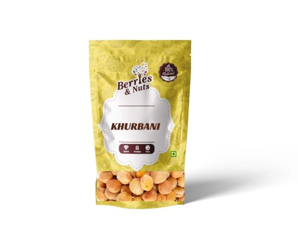 Berries And Nuts Premium Jumbo Dried Apricot | Khurbani, Jardalu, Khumani, Khubani Dry Fruit | 200 Grams - Fast Shipping to USA & Canada