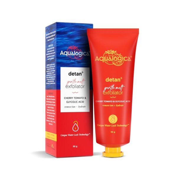 Aqualogica Detan+ Gentle Melt Exfoliator - 50 g | Gently Exfoliates | Visibly Removes Tan for Brighten & Smooth Skin| For Men & Women - Fast Shipping to USA & Canada
