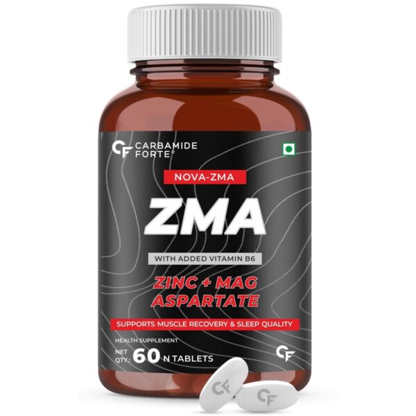 Carbamide Forte N-Acetyl, L-Cysteine 600mg (NAC) - 60 Veg Tablets & Carbamide Forte ZMA Supplements for Men & Women - Zinc, Magnesium Aspartate & Vitamin B6 60 Veg Tablets 60 Count (Pack of 1) - Fast Shipping to USA