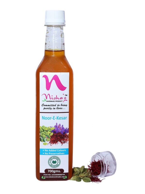 Nisha's Handmade Products Natural Organic Noor-E-Kesar Sharbat (700Gm) (Orange) - Fast Shipping to USA & Canada
