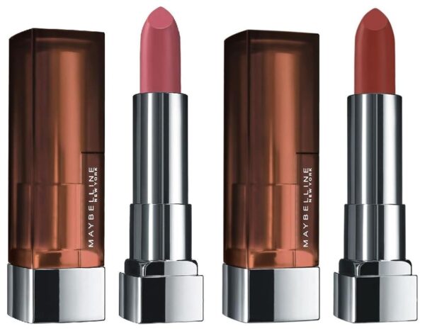 Maybelline New York Matte Lipstick, Intense Colour, 676 East Village Rose, 3.9g & Maybelline New York Matte Lipstick, 660 Touch of Spice, Color Sensational Creamy Matte Lipstick, 3.9g - Fast Shipping to USA & Canada