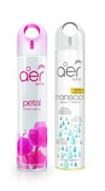 Godrej aer spray, Air Freshener for Home & Office - Petal Crush Pink & Monsoon Odour Refresh | Remove Damp Smell | Long-Lasting Fragrance | Pack of 2 (240 ml each) - Fast Shipping to USA & Canada