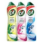 Cif Lemon, Pink and Original Multipurpose Surface Cleaner Cream for Kitchen & Bathroom | 100% Dirt & Grease Removal With Natural Cleaning Particle For Shiny Surface |Imported |3x500 ml, Multicolor - Fast Shipping to USA & Canada