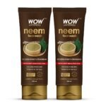 WOW Skin Science Neem Face Wash | Purifies Skin | Unclogs Pores | Fights Acne | Calms Skin | 100ml | Pack of 2 - Fast Shipping to USA & Canada