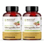 Rooted Ashwagandha Root Capsules (5% Withanolides), Pure Extract | Supports Stress, Anxiety Relief, Energy & Immunity | 60 Caps, 500 Mg Each(Pack Of 2) - Fast Shipping to USA