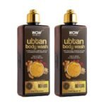 WOW Skin Science Ubtan Body Wash | Tan Removal And Glowing Skin | With Chickpea Flour, Almond, Safron & Turmeric Extract | 250 Ml | Pack of 2 - Fast Shipping to USA & Canada