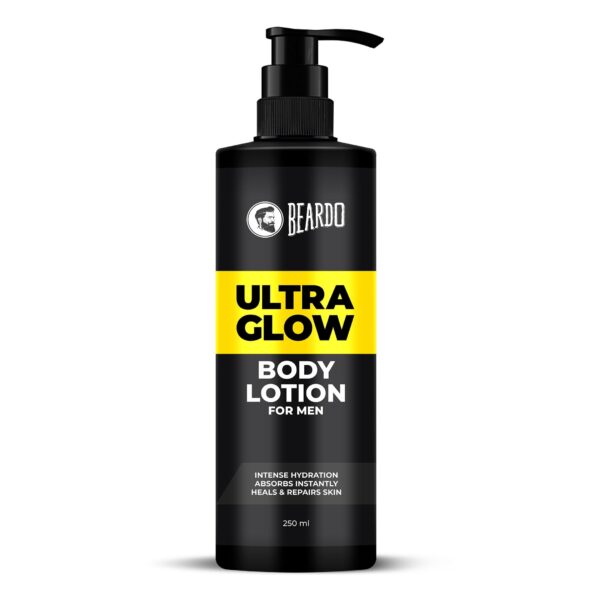 Beardo Ultraglow Body Lotion for Men, 250 ml | Hydrating & Light Weight Winter Moisturizer for Body | Moisturizes & Nourishes Dry Skin | Body Butter for Men - Fast Shipping to USA & Canada