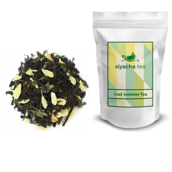 Siyacha Tea Cool Jasmine Green Tea|1 KG|For Calm Mind|With Original Jasmine Flowers, Loose Leaf|Helps Lose Weight Fast, Antioxidant Rich|Makes 500 Cups (approx) - Fast Shipping to USA & Canada