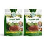 H&H HEALTH & HYGIENE Organic Ragi 75% More Protein 80% More Fiber 60% Lesser Carbs Ragi Organic Natural | Ragi | Fresh Natural | Raw Super Ragi (1Kg) (Pack Of 2) - Fast Shipping to USA & Canada