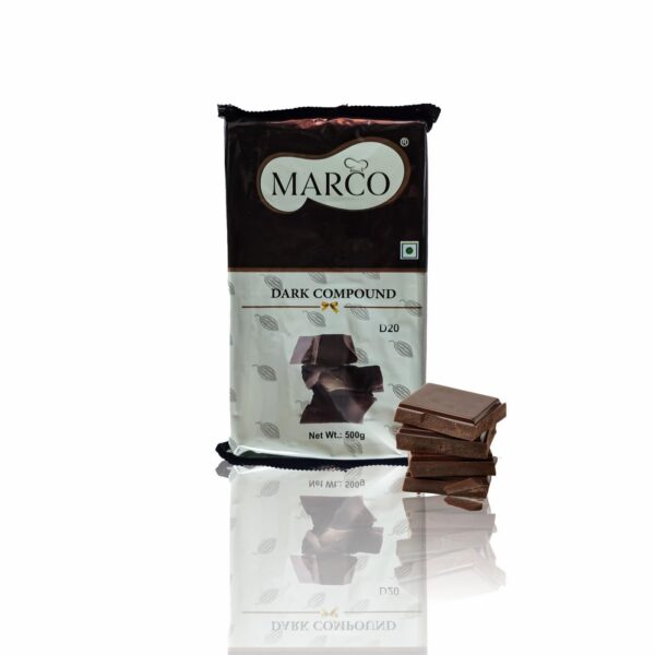 Konfiz Marco Dark Chocolate Compound Slab Perfect For Making Cookies,Cakes,Icecream,Chocolates&Many More(Pack Of 1,500 Gm) - Fast Shipping to USA & Canada