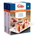 Gits Instant Dahi Vada Mix, Makes 62 Per Pack, Pure Veg, Instant Indian Snack Mix, 1000g (Pack of 2, 500g Each) - Fast Shipping to USA & Canada