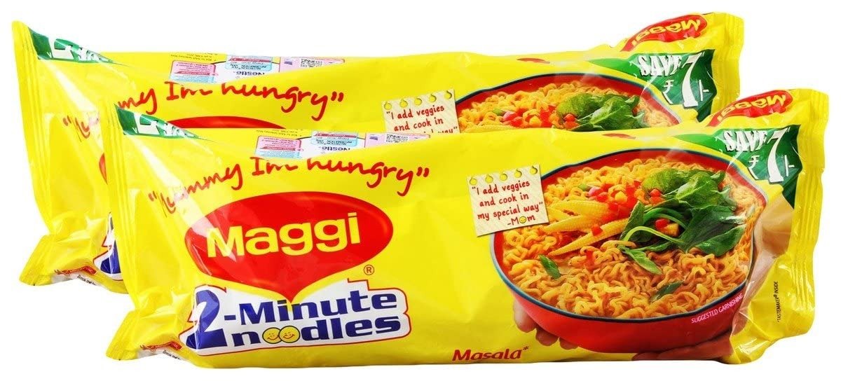 61SWuKD3ozL-1.jpg Maggi Big Bazaar Combo -2 Minute Noodles Masala, 420 grams (Buy 1 Get 1, 2 Pieces) Promo Pack - Fast Shipping to USA & Canada - Image 1