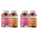 Carbamide Forte Japanese Reduced 500mg L Glutathione Tablets with Vitamin C from Amla Extract | Combo Pack for Skin Health ? 30 Veg Tablets Each (Pack of 2) - Fast Shipping to USA