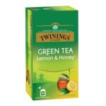 Twinings Green Tea Lemon & Honey, 100 Teabags, Green Tea, Sweet Honey & Tangy Lemon, 200 grams, Pack of 1 - Fast Shipping to USA & Canada