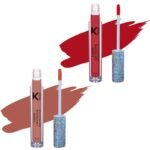 KINDED Liquid Lip Colour Vitamin E Enriched No Transfer Waterproof Long Stay Lipsticks Lip Gloss Set for Girls Women (Pack of 2, 6 ml each, Matte Finish, Shades Brick Red & Rust Crust) - Fast Shipping to USA & Canada