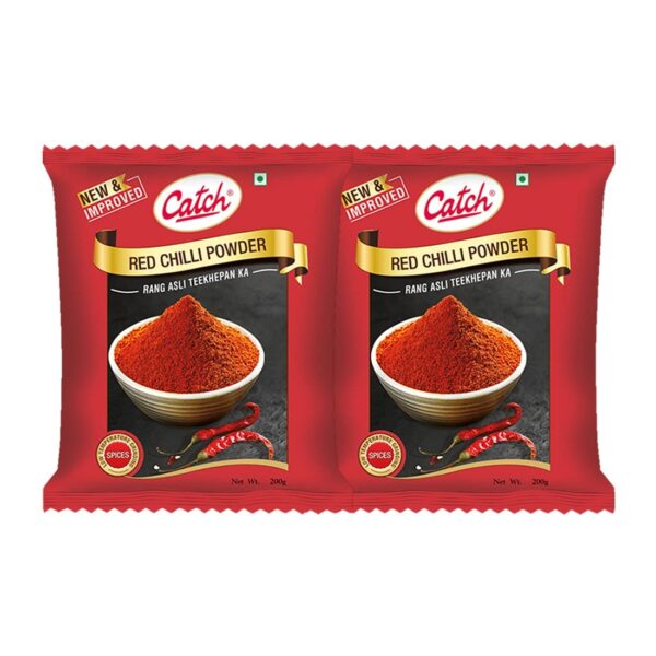 Catch Red Chilli Powder/Lal Mirch Powder 200 GMS - Pack of 2(400 GMS) - Fast Shipping to USA & Canada