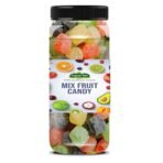 Organic Bites Colorful Mix Fruit Candy (Mouth Freshner), Jar Pack 200 gm - Fast Shipping to USA & Canada