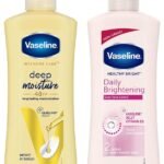 Vaseline Healthy Bright Body Lotion 400 ml & Vaseline Intensive Care Deep Moisture Nourishing Body Lotion 400 ml - Fast Shipping to USA & Canada