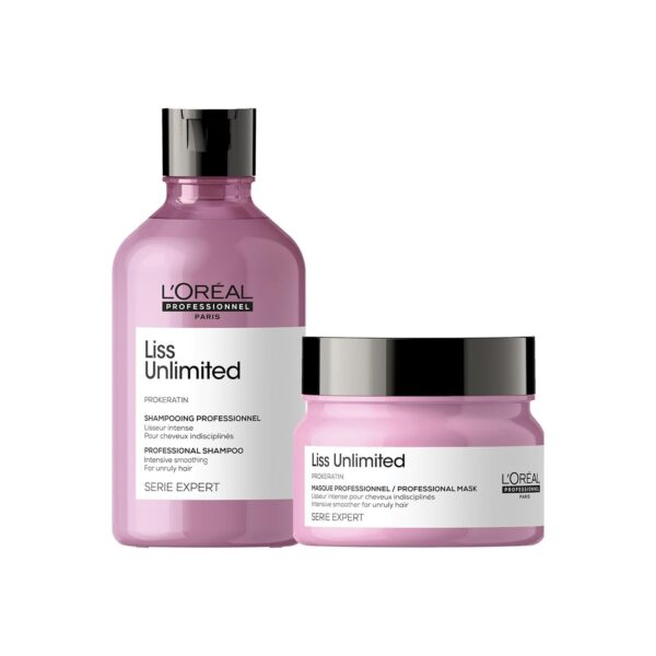 L'Or?al Professionnel Liss Unlimited Shampoo With Pro-Keratin And Kukui Nut Oil For Rebellious Frizzy Hair, Serie Expert, 300Ml - Fast Shipping to USA & Canada