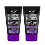 WOW Skin Science Activated Charcoal Peel Off Face Mask - No Parabens & Mineral Oils, 100 ml (Pack of 2) - Fast Shipping to USA & Canada