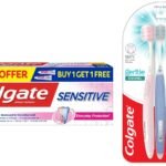Colgate Gentle Enamel Ultra Soft Bristles Manual Toothbrush for adults, 4 Pcs & Colgate Sensitive Everyday Protection Toothpaste, Twin Pack Of 160g (80g X 2) - Fast Shipping to USA & Canada
