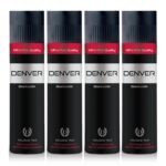 DENVER Black Code Cologne Talc - 100GM Each (Pack of 4) | Scented Talc for Men - Fast Shipping to USA & Canada