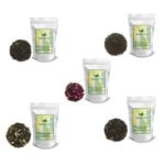 Siyacha Tea Vibrant Green Tea Sampler |5 Assorted Organic Green Tea -Variety Pack| Ginger Lemon, Mint, Earl Grey, Tulsi, Rose Chai I 20 Grams Each|100g - Fast Shipping to USA & Canada