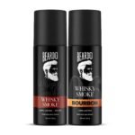 Beardo Whisky Smoke & Bourbon Perfume Body Spray (Set of 2) Spicy, Woody Oudh Deo for Men Long Lasting |Date night Deodorant for Men | Fresh Scent | Valentines day gift for husband | Gift for boyfriend | Gift for Men - Fast Shipping to USA & Canada