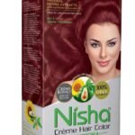 Nisha Cream Hair Color Burgundy, Permanent Hair Colour for Women Men, No Ammonia, Ultra Soft Deep Shine, 100% Grey Coverage, 3.16 Burgundy Hair Colour 120gm Pack of 1 - Fast Shipping to USA & Canada