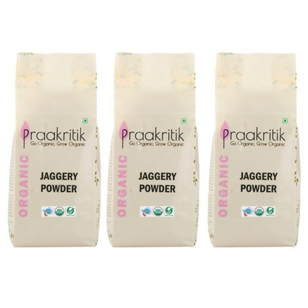 Praakritik Organic Jaggery Powder, 500g (Pack of 3) - Fast Shipping to USA & Canada