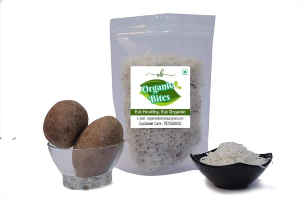 Organic Bites Dry Coconut Flakes (Grated Coconut) -200 gm - Fast Shipping to USA & Canada