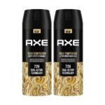 Axe Gold Temptation Long Lasting Deodorant Bodyspray For Men 150 ml, Pack of 2 - Fast Shipping to USA & Canada