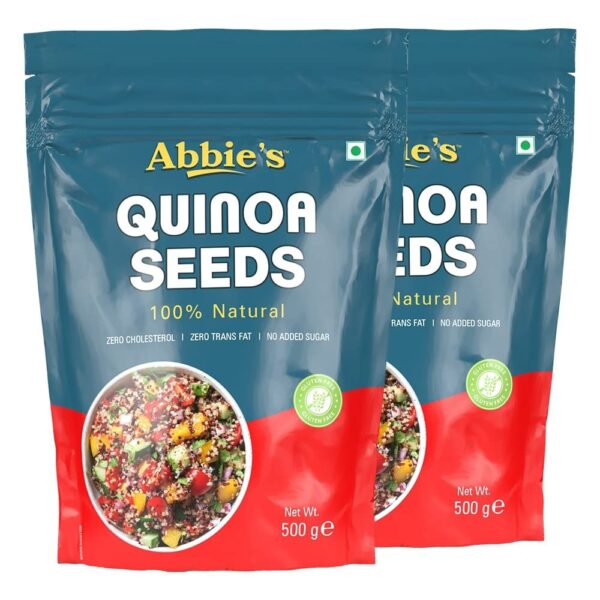 Abbie's Quinoa Seeds, 500g, Pack of 2, High Fiber, Gluten Free, Rich in Antioxidants, No Added Sugar - Fast Shipping to USA & Canada