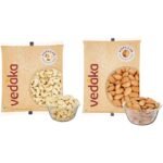 Vedaka Whole Cashews, (200g) With Vedaka Whole Almonds, (200g) - Fast Shipping to USA & Canada