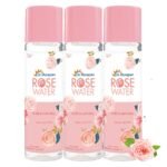 Dr. Morepen Rose Water - Pure & Natural | 100% Herbal, High in Vitamin A & C, Good For All Skin Types | Pure Rose Water - Pack of 3 (120 ml each)