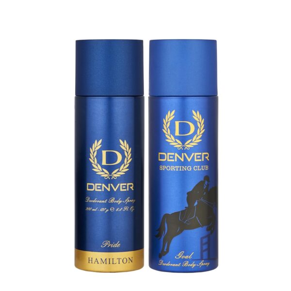 DENVER Pride Deo and Goal Deo - 200ML Each (Combo Pack of 2) | Long Lasting Deodorant Body Spray for Men - Fast Shipping to USA & Canada