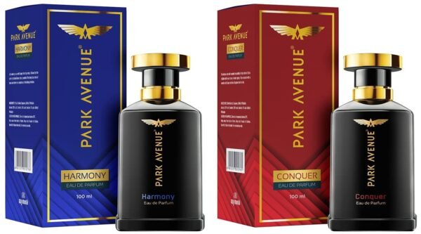 Park Avenue Eau De Perfume, Harmony, 100Ml & Eau De Perfume Spray For Men, Conquer, 100Ml - Musk - Fast Shipping to USA & Canada