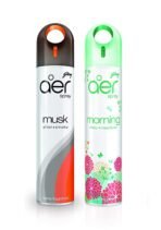 Godrej aer spray, Air Freshener for Home & Office - Musk After Smoke & Morning Misty Meadows | Long-Lasting Fragrance | Pack of 2 (240 ml each) - Fast Shipping to USA & Canada