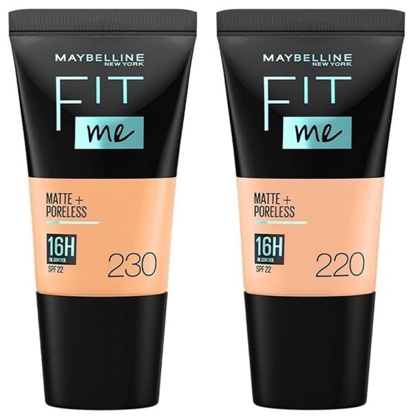 Maybelline New York Fit Me Matte+Poreless Liquid Foundation Medium Coverage For Oily Skin Powder Tube,230 Natural Buff,18Ml,Pack Of 1 - Fast Shipping to USA & Canada